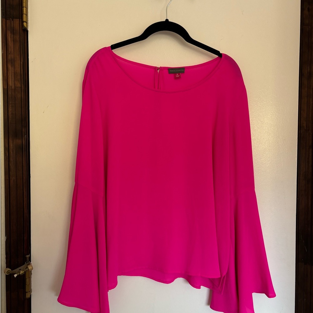 Vince Camuto Pink Bell Sleeve Blouse